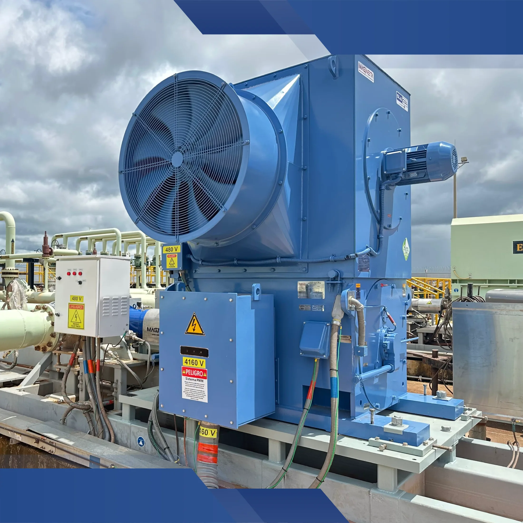Sistema MAGNETA de media tensión instalado en una operación industrial